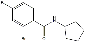 2-bromo-N-cyclopentyl-4-fluorobenzamide Struktur