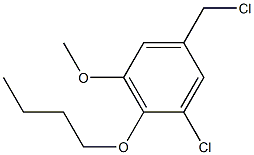 2-butoxy-1-chloro-5-(chloromethyl)-3-methoxybenzene Struktur