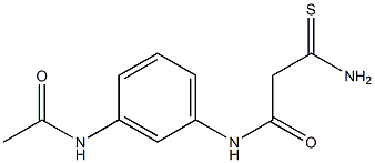 2-carbamothioyl-N-(3-acetamidophenyl)acetamide Struktur