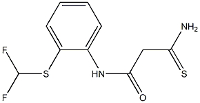 2-carbamothioyl-N-{2-[(difluoromethyl)sulfanyl]phenyl}acetamide Struktur