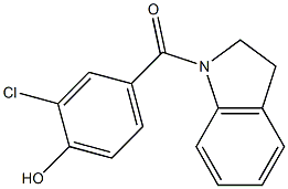 2-chloro-4-(2,3-dihydro-1H-indol-1-ylcarbonyl)phenol Struktur