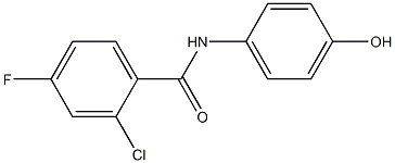 2-chloro-4-fluoro-N-(4-hydroxyphenyl)benzamide Struktur