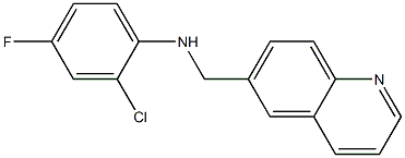 2-chloro-4-fluoro-N-(quinolin-6-ylmethyl)aniline Struktur