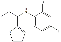 2-chloro-4-fluoro-N-[1-(thiophen-2-yl)propyl]aniline Struktur