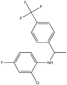 2-chloro-4-fluoro-N-{1-[4-(trifluoromethyl)phenyl]ethyl}aniline Struktur