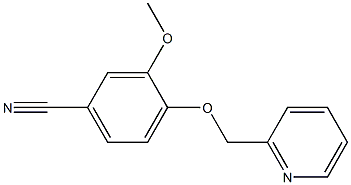 3-methoxy-4-(pyridin-2-ylmethoxy)benzonitrile Struktur