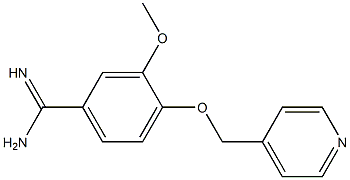 3-methoxy-4-(pyridin-4-ylmethoxy)benzenecarboximidamide Struktur