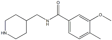 3-methoxy-4-methyl-N-(piperidin-4-ylmethyl)benzamide Struktur