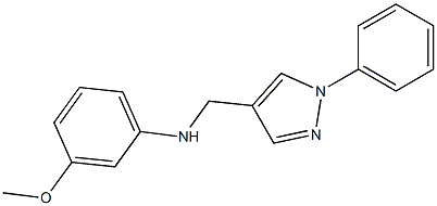 3-methoxy-N-[(1-phenyl-1H-pyrazol-4-yl)methyl]aniline Struktur