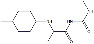 3-methyl-1-{2-[(4-methylcyclohexyl)amino]propanoyl}urea Struktur