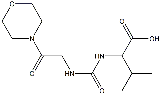 3-methyl-2-({[2-(morpholin-4-yl)-2-oxoethyl]carbamoyl}amino)butanoic acid Struktur