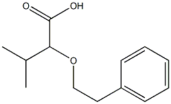 3-methyl-2-(2-phenylethoxy)butanoic acid Struktur