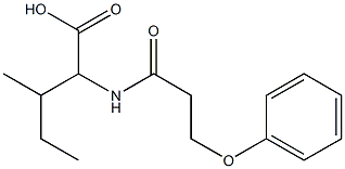 3-methyl-2-(3-phenoxypropanamido)pentanoic acid Struktur