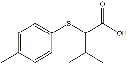 3-methyl-2-[(4-methylphenyl)sulfanyl]butanoic acid Struktur