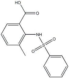 3-methyl-2-[(phenylsulfonyl)amino]benzoic acid Struktur