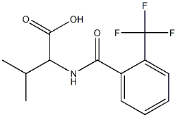 3-methyl-2-{[2-(trifluoromethyl)benzoyl]amino}butanoic acid Struktur