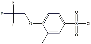 3-methyl-4-(2,2,2-trifluoroethoxy)benzene-1-sulfonyl chloride Struktur