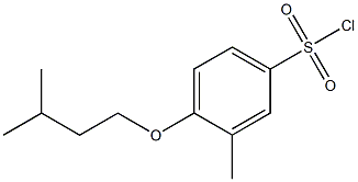 3-methyl-4-(3-methylbutoxy)benzene-1-sulfonyl chloride Struktur