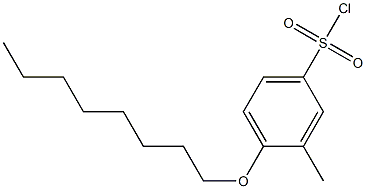 3-methyl-4-(octyloxy)benzene-1-sulfonyl chloride Struktur