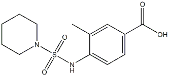 3-methyl-4-[(piperidine-1-sulfonyl)amino]benzoic acid Struktur