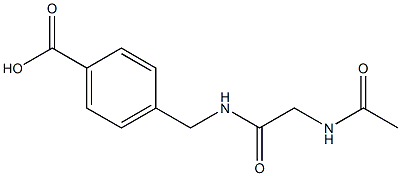 4-({[(acetylamino)acetyl]amino}methyl)benzoic acid Struktur