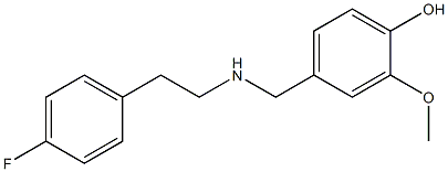 4-({[2-(4-fluorophenyl)ethyl]amino}methyl)-2-methoxyphenol Struktur