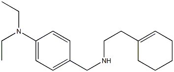 4-({[2-(cyclohex-1-en-1-yl)ethyl]amino}methyl)-N,N-diethylaniline Struktur