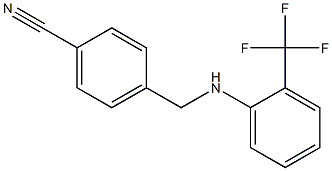 4-({[2-(trifluoromethyl)phenyl]amino}methyl)benzonitrile Struktur