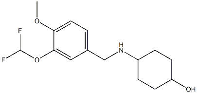 4-({[3-(difluoromethoxy)-4-methoxyphenyl]methyl}amino)cyclohexan-1-ol Struktur