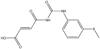 4-({[3-(methylsulfanyl)phenyl]carbamoyl}amino)-4-oxobut-2-enoic acid Struktur