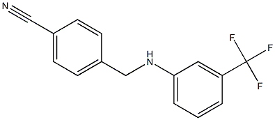 4-({[3-(trifluoromethyl)phenyl]amino}methyl)benzonitrile Struktur