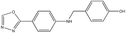 4-({[4-(1,3,4-oxadiazol-2-yl)phenyl]amino}methyl)phenol Struktur