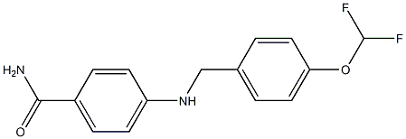 4-({[4-(difluoromethoxy)phenyl]methyl}amino)benzamide Struktur