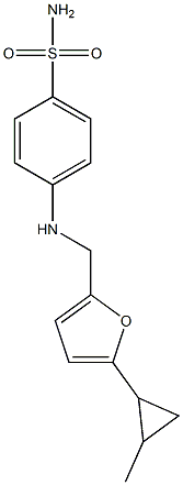 4-({[5-(2-methylcyclopropyl)furan-2-yl]methyl}amino)benzene-1-sulfonamide Struktur