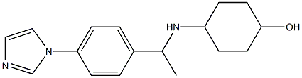 4-({1-[4-(1H-imidazol-1-yl)phenyl]ethyl}amino)cyclohexan-1-ol Struktur