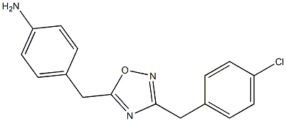 4-({3-[(4-chlorophenyl)methyl]-1,2,4-oxadiazol-5-yl}methyl)aniline Struktur