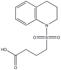 4-(1,2,3,4-tetrahydroquinoline-1-sulfonyl)butanoic acid Struktur