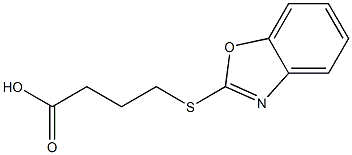 4-(1,3-benzoxazol-2-ylsulfanyl)butanoic acid Struktur