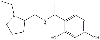 4-(1-{[(1-ethylpyrrolidin-2-yl)methyl]amino}ethyl)benzene-1,3-diol Struktur