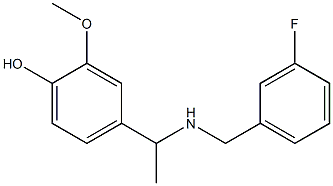 4-(1-{[(3-fluorophenyl)methyl]amino}ethyl)-2-methoxyphenol Struktur