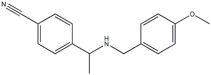 4-(1-{[(4-methoxyphenyl)methyl]amino}ethyl)benzonitrile Struktur