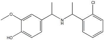 4-(1-{[1-(2-chlorophenyl)ethyl]amino}ethyl)-2-methoxyphenol Struktur