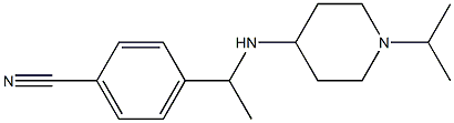 4-(1-{[1-(propan-2-yl)piperidin-4-yl]amino}ethyl)benzonitrile Struktur