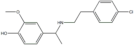 4-(1-{[2-(4-chlorophenyl)ethyl]amino}ethyl)-2-methoxyphenol Struktur