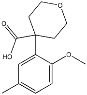 4-(2-methoxy-5-methylphenyl)oxane-4-carboxylic acid Struktur