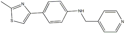 4-(2-methyl-1,3-thiazol-4-yl)-N-(pyridin-4-ylmethyl)aniline Struktur