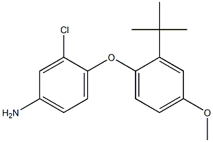 4-(2-tert-butyl-4-methoxyphenoxy)-3-chloroaniline Struktur