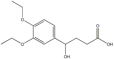 4-(3,4-diethoxyphenyl)-4-hydroxybutanoic acid Struktur