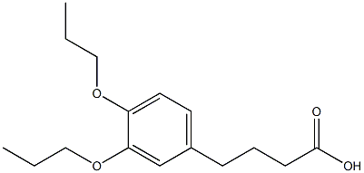 4-(3,4-dipropoxyphenyl)butanoic acid Struktur