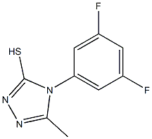 4-(3,5-difluorophenyl)-5-methyl-4H-1,2,4-triazole-3-thiol Struktur